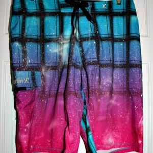 Hurley Board Shorts Galaxy Print size 33